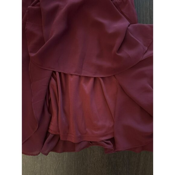 Lulus Burgundy Forevermore Sleeveless Skater Dress Size S - Picture 6 of 8